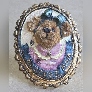 Bestest Mom Brooch - Multicolor. Boyds Collection